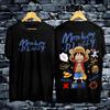 Japanese Animation ONE PIECE Men's Cotton T-shirt Summer New Retro Fashion Men's and Women's Streetwear