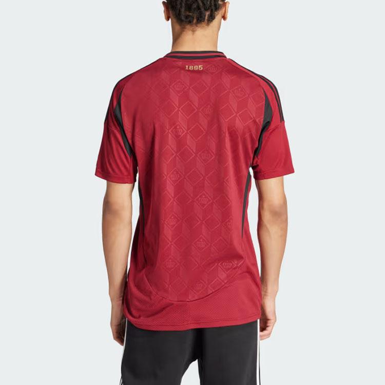 Adidas Belgium National Team Belgium 24 Home Jersey Soccer Jersey Fan Edition Men's Burgundy Red (Unisex) Soccer Jerseys IQ0769
