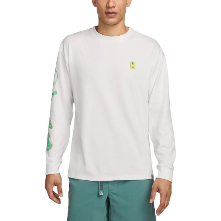 Nike ACG Dri-Fit Outdoor Casual Crew Neck Long Sleeve T-Shirt Men tops Summit-White FV3488-121 M