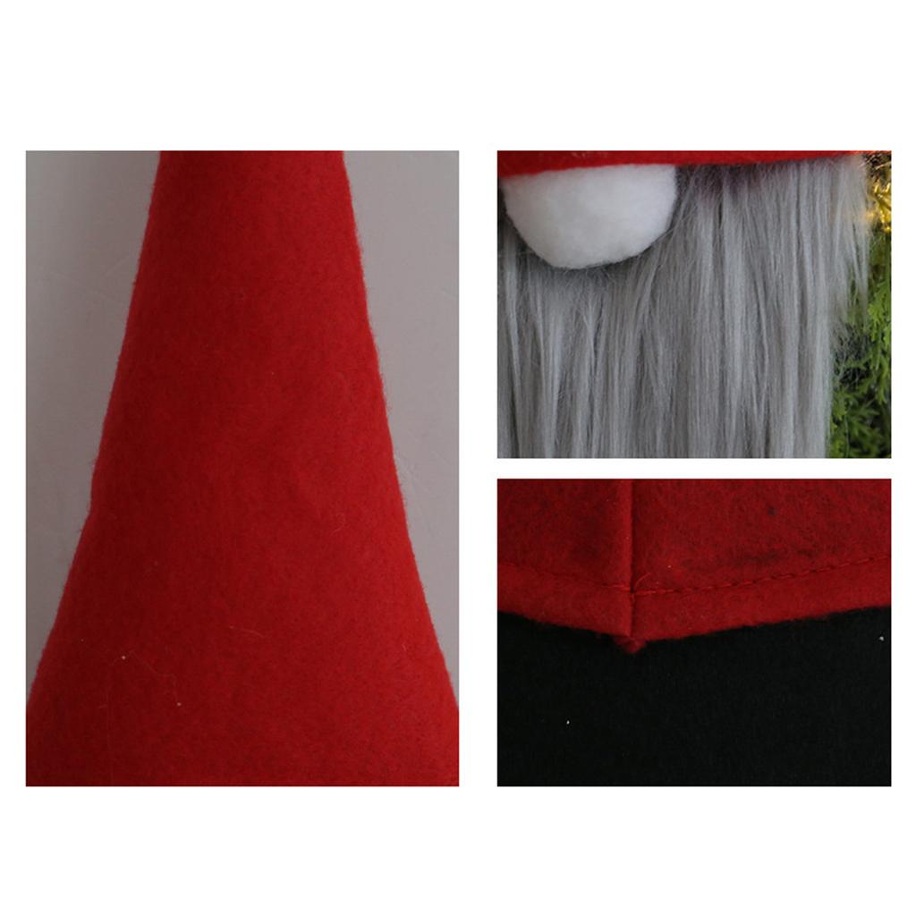 Gnome Christmas Decoration Door Wreath W/LED Light Artificial Advent Wreath Christmas Door Wreath for Front Door Window Wall