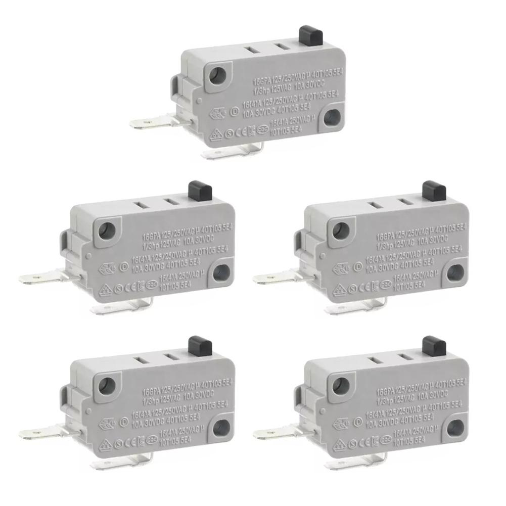 1pc KW3A Microwave Oven Travel Switch Limit Switch Kitchen Normally Closed Switch For Kitchen Appliances Accessories
