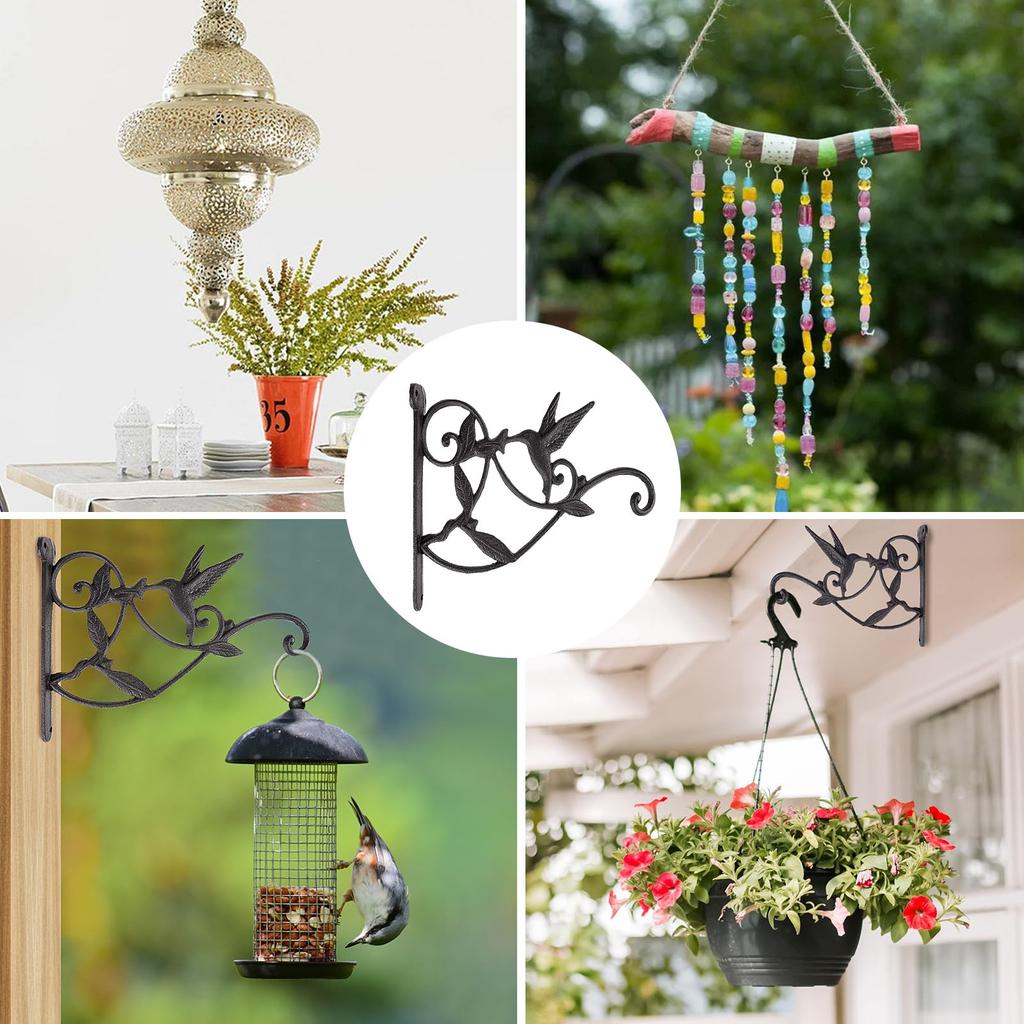 DEWEL Závěsný květináč Závěsný květináč Sada pro nástěnnou zahradu Květináč Snadné šroubování Železná závěsná rostlina Větrná květina Závěsné lucerny Háčky, Háčky,