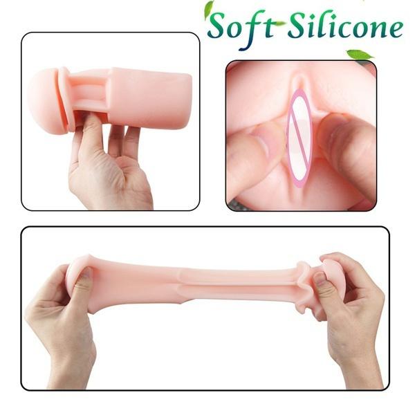 Mężczyzna Masturbator Cup Realistyczna końcówka języka i ust Pochwa Kieszonkowa cipka Blowjob Stroker Wibrująca zabawka do seksu oralnego