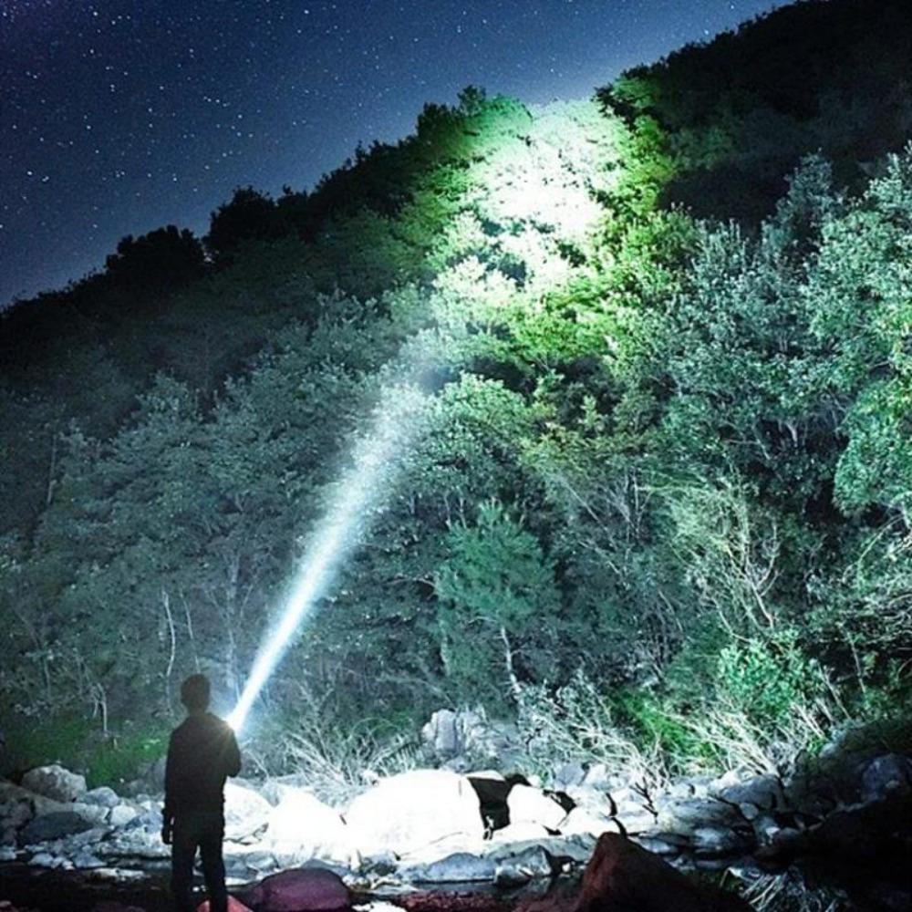 Dual Light Source Searchlight: Super Bright LED + Powerful White Laser.USB-C Rechargeable for Long-Range Targeting, Night Fishing, Marine, Security