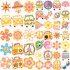 54pcs Temporary Tattoo Van Waterproof Long-lasting Body Stickers Smile Sunglasses Temporary Tattoo Stickers UFO For Women