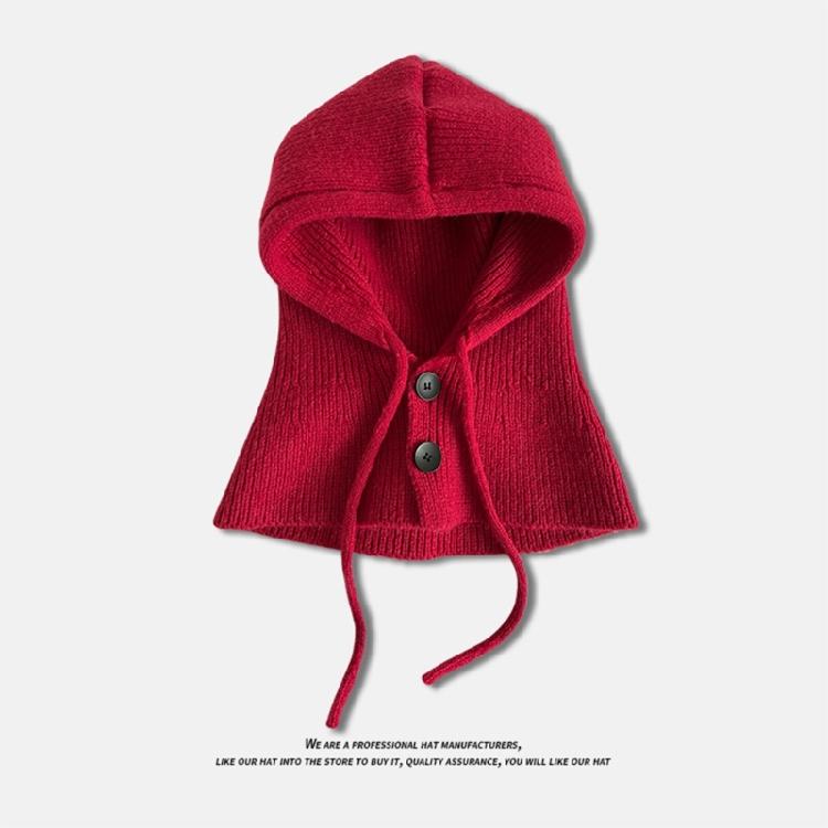 Adult Winter Beanies Hood Knit Balaclava Handmade Neck Protect Hat Casual Wear