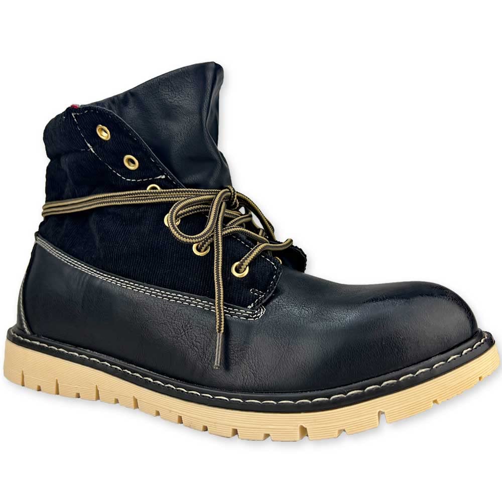 Edwin Waterproof Work Boots with Cuffs for Snow and Rain Size Men's (Black, 27cm)