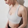 Women's Seamless Sports Bra with Chest Pad: Anti-Sag, Shockproof, Gathered Design for Running & Fitness