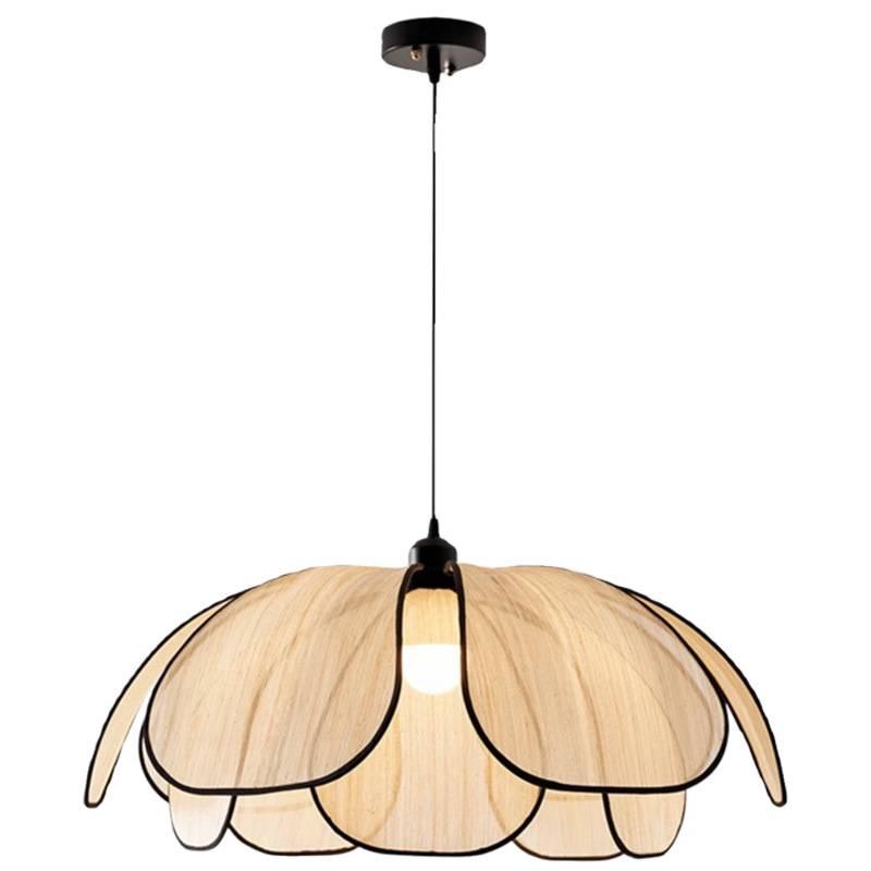High-End Mid-Century French Cream Petal Chandelier for Living, Dining, and Bedroom