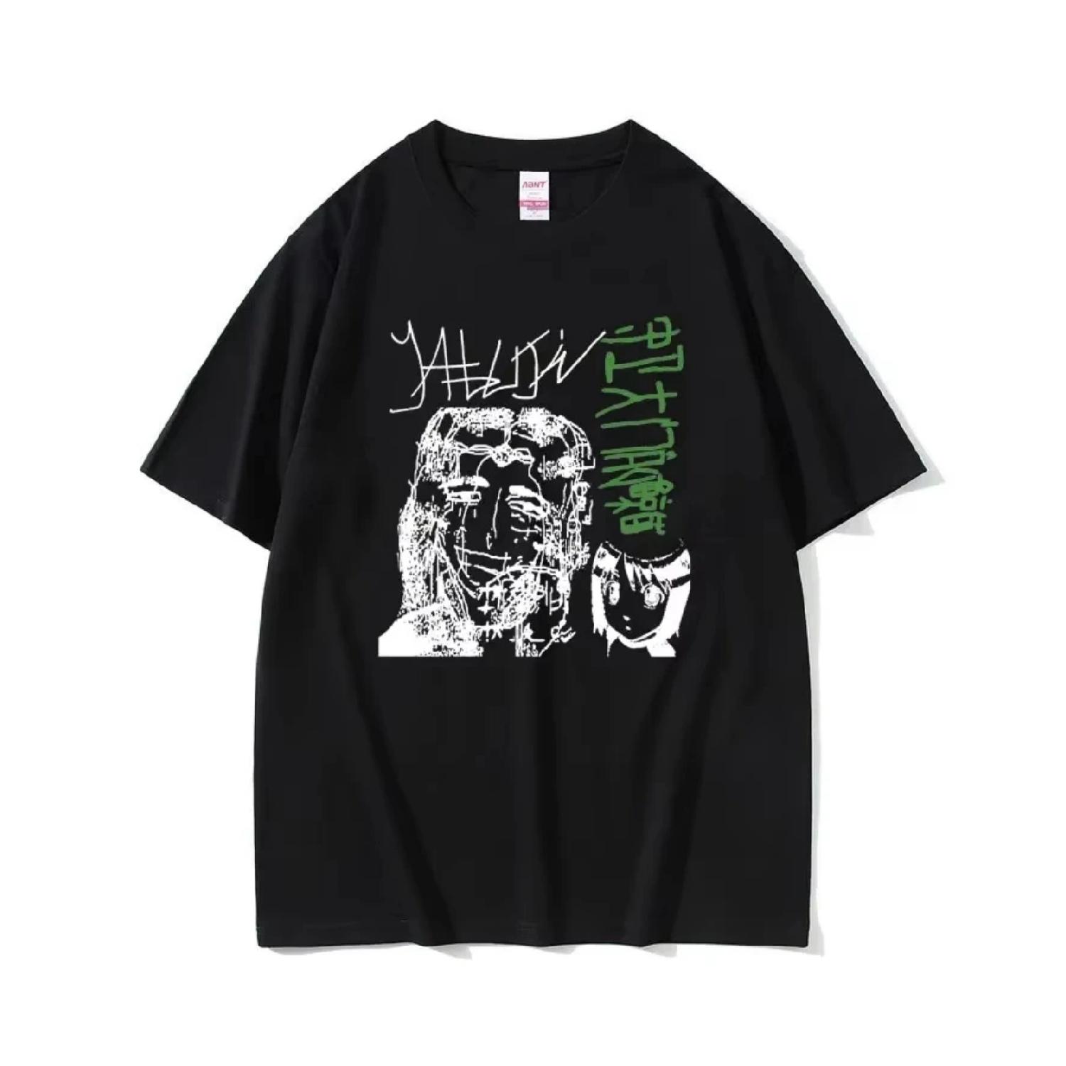 

Limited Edition Yabujin T-shirt Short Sleeve Men Women Casual Oversized Tshirt Male Streetwear Summer Unisex Pure Cotton T Shirt XXXXXL чорний