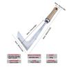Stainless Steel Manual Weeding Tool - Gear-Driven Weed Puller for Driveway/Sidewalk Cracks, Ergonomic Wood Handle