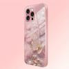 Luxus Pinkes Schmetterlingsmuster Rosa Metallic Lack Glas Handyhülle Für iPhone 17Air 11 12 13 14 15 16 17 Pro Max Plus 16E Hülle