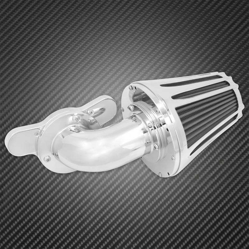 Motorcycle Chrome Air Cleaner Filter System Intake Kit For Harley Sportster XL 883 1200 48 72 Roadster Custom Super Low Iron
