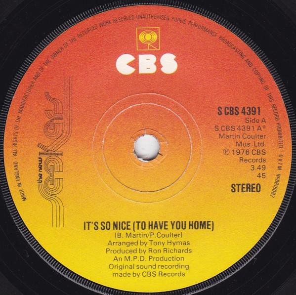 

7inch Record NEW SEEKERS Its So Nice To Have You Home SCBS4391 CBS 1976 UK Pop Used