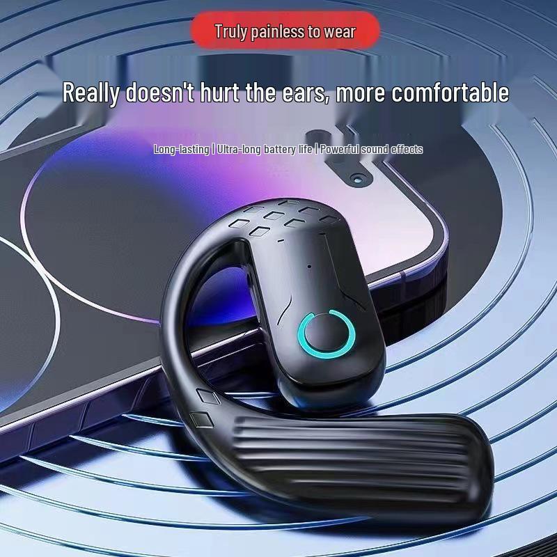 Premium True Wireless Bluetooth Ear-Hook Headset for Business and Sports - Long Standby, Compatible with All Mobile Phones