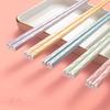 5 Pairs Japanese Chopsticks Sushi Sticks Korean Chopsticks Reusable Alloy Chop Sticks Kitchen Tableware Tool Accessories