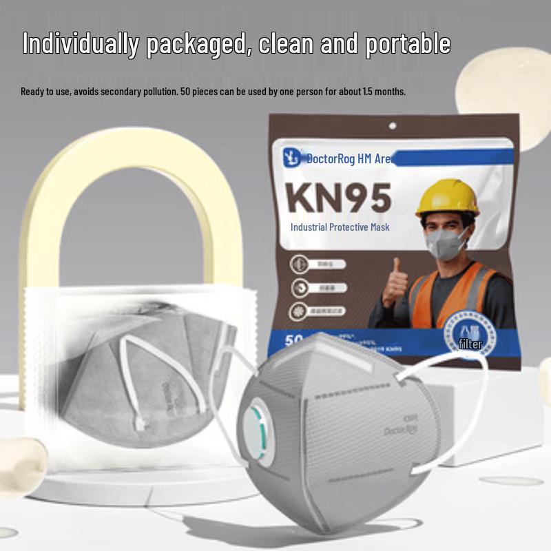 DR.ROOS KN95 Industrial Activated Carbon Dust Mask with Breathing Valve