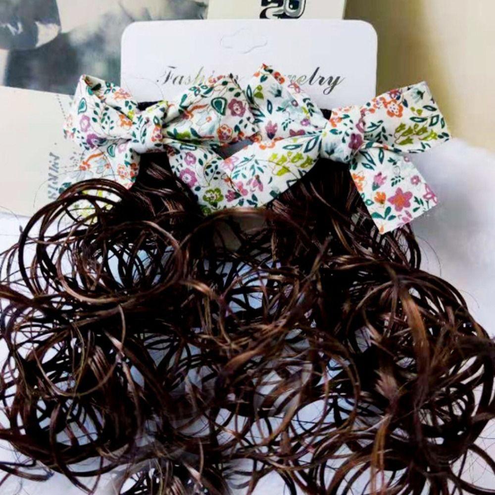 Girls Princess Party Baby Wig Hairpin Children's Bow Wig Hair Accessories Bowknot Hairclip