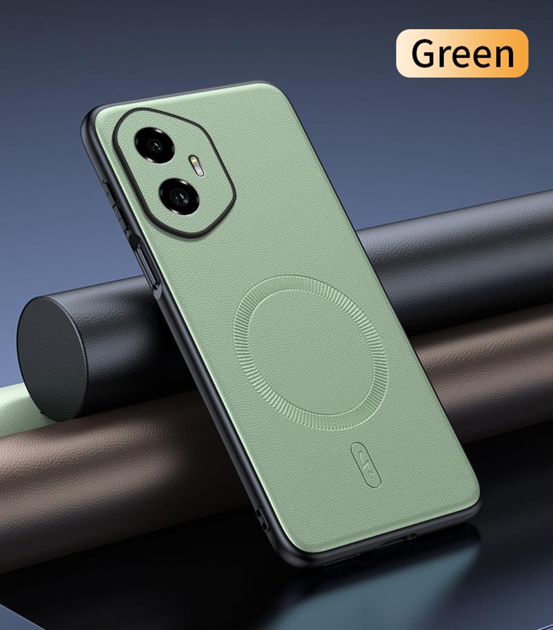 

For Honor 300 Case Magnetic Leather Shield Cover For Honor 300 High Quality Anti-Fingerprint Non-Slip PC+TPU Honor 300 зелёный