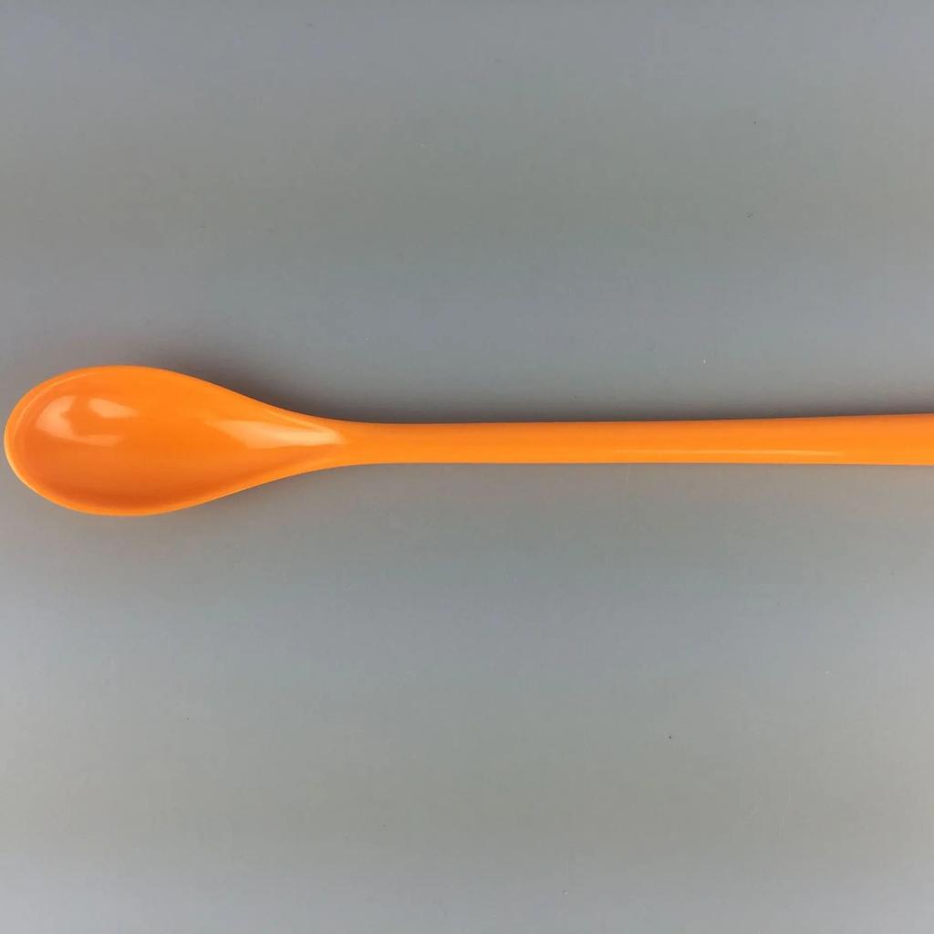 Candy Color Plastic Long Handle Dessert Spoons Dinner Tea Spoon Tableware Flatware Stirring Coffee Kitchen Scoops Soup