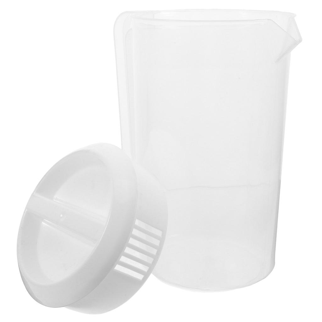 2500Ml Plastic Water Pitcher with Scale Lid Food Safe Cold Hot Beverage Jug for Juice Iced Tea Lemonade Milk Coffee Parties
