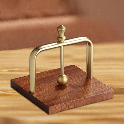 Wooden Table Napkin Organizer Aluminum Paper Towel Dispenser Holder for Banquet Kitchen Dining Table