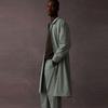 Fear Of God Essentials Drop 2 SS23 Long Coat Sycamore Solid Color Button Long American Heavyweight Trench Coat Unisex Coats Fog-Blue FOG-SS23-348