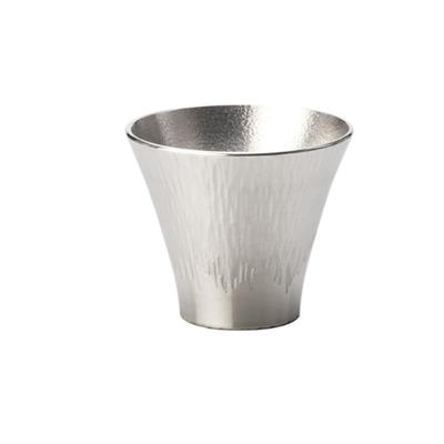 Osaka Tinware (Osakasuzuki) Traditional Craft: Osaka Tinware Mt. Fuji Sake Cup (White)