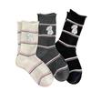 Süße Cartoon-Wadenstrümpfe für Mädchen, Color-Blocking Gestreifte Aufgeschlagene Socken, Knochenlose Socken