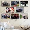 Motorcycle Racing Poster Vintage Metal Plate Racer Athlete Metal Tin Signs Retro Wall Decor Club Pub Bar Man Cave