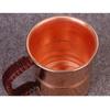 Braided Handle Copper Mug for Beer Milk and Juices with Comfortable Grip Drinking Cup Kitchen Essential