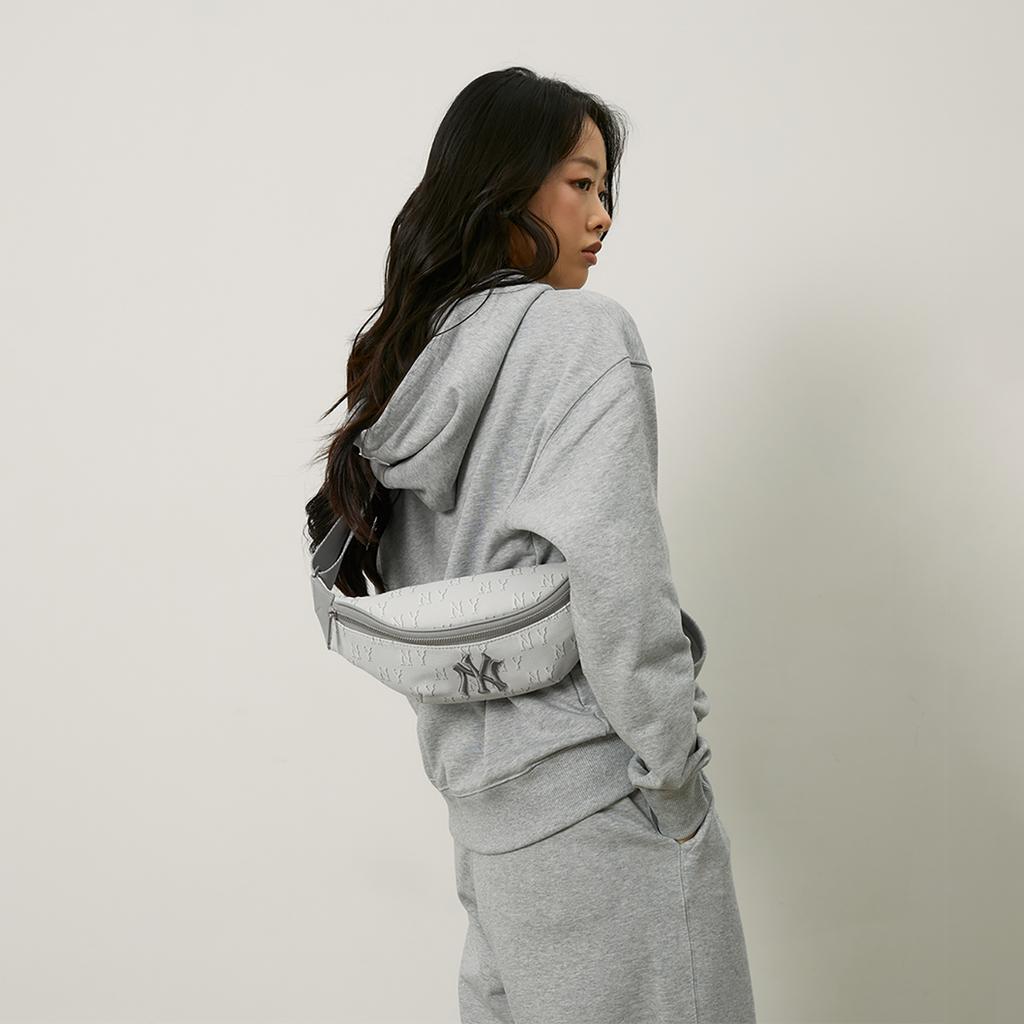 New MLB Polyester Combo Bag One Shoulder Crossbody Fanny Pack Regular Unisex Gray 3AHSM014N-50CGL