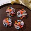 Colorful Seed Bead Flower Cluster DIY Supplies Sweet Cute Accessories for Earrings Hair Ornaments Shoe Decor 10pcs