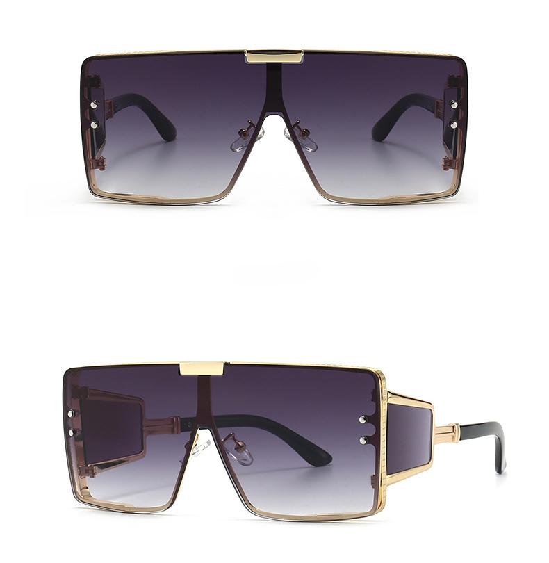 MePanda Unisex Large Square Frame Metal Outdoor Travel Fashion sunglasses,UV400