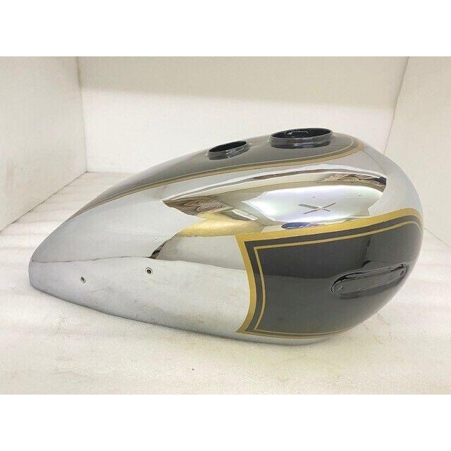 ARIEL TWIN PLUNGER BLACK & CHROME STEEL PETROL FUEL GAS TANK |Fit For