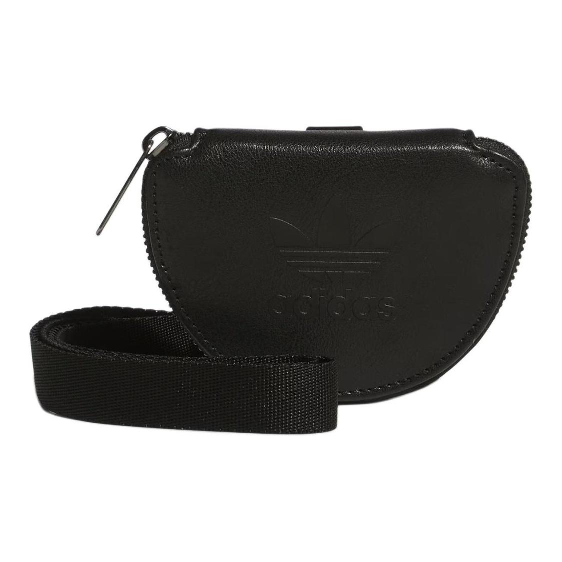 Adidas Originals Polyurethane Coin Purse Small Unisex Black One Size чёрный