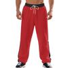 Men's Drawstring Casual Pants All Breathable Men Drawstring Vintage Patchwork New Men's Loose Straight Drawstring Pants