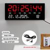 Wall-Mounted LED Clock with Temperature Display and Perpetual Calendar