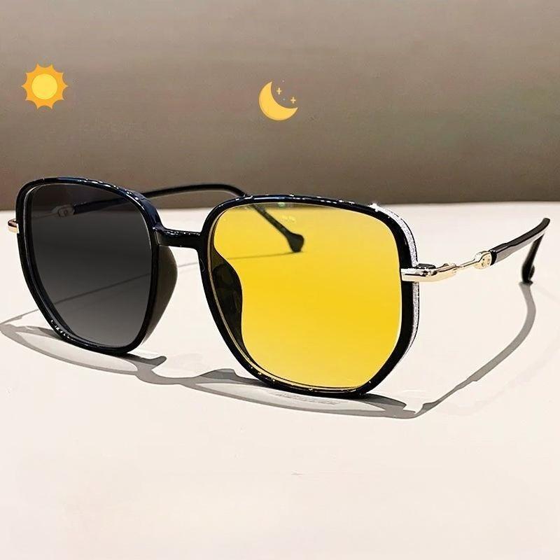 

Trendy Oversized Square Frames Myopia Glasses Specialized Driver S Photochromic Lenses Night Vision Glasses Eye Protection 0