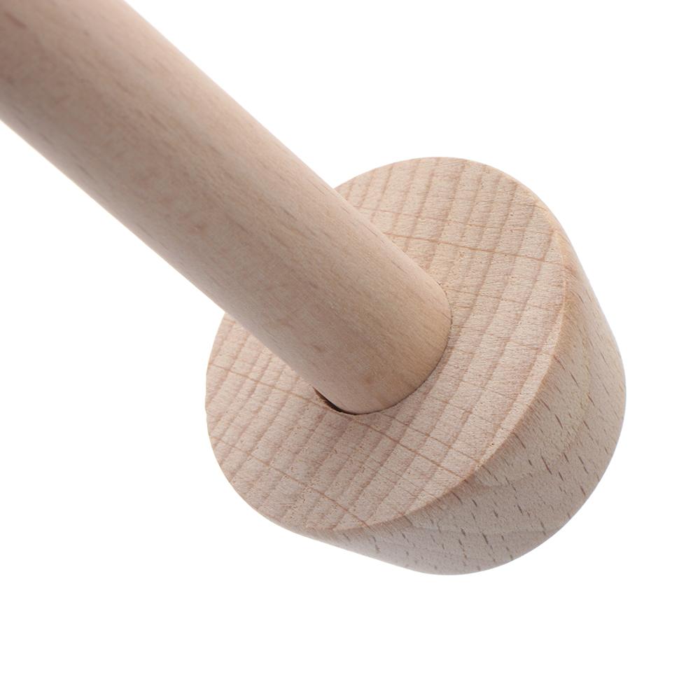 Neue Eiertarteform Backzubehör Kuchenwerkzeuge Gebäckschieber Eiertarte-Stampfer Holz