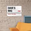Customized BBQ Sign King of The Grill Street Style Tin Sign Metal Plaque for Bar Outdoor Kitchen Wall Decor Father Day Birthday Gift