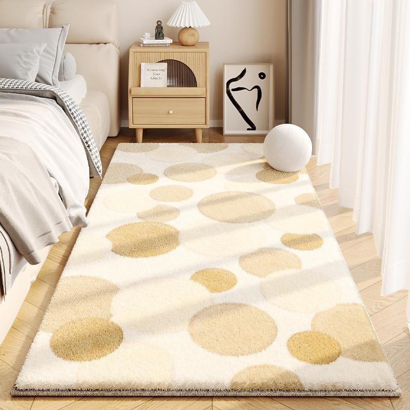 

VIKAMA Ins Cream Style Imitation Cashmere Carpet Bedroom Premium Feel Bedside Rugs Master Bedroom Non-Slip Rugs Long Full Carpet 50X120CM(1.6X3.9FT