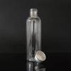 10pcs Transparent Plastic Empty Bottle Clear Storage Jars Tin Pot Cosmetic Containers With Aluminum Cap Lids For Home Kitchen