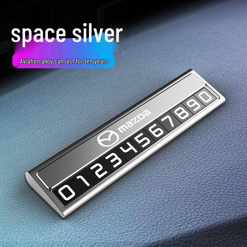 High-End Alloy Hidden Temporary Phone Number Plate for Car Parking