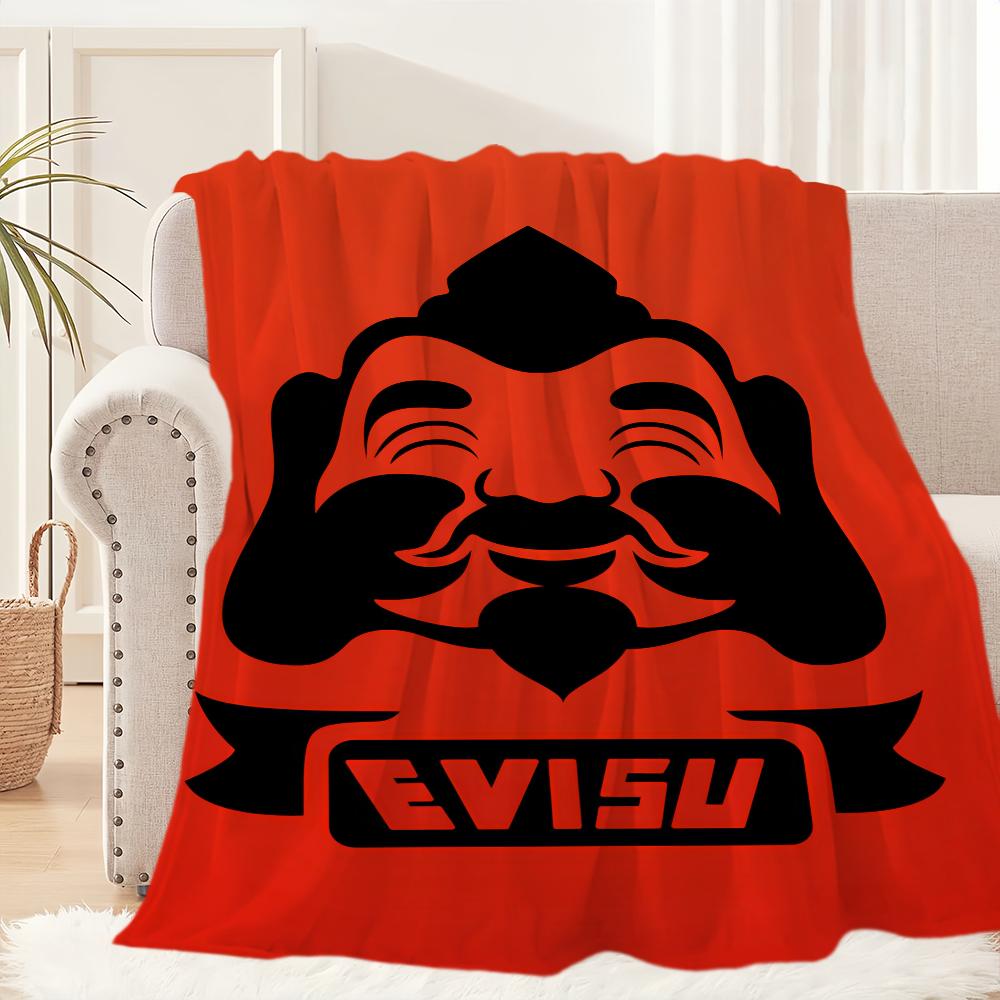 Fashion Blanket Brand Plush Nap Sofa rug for Living Room E-Evisu-s Warm Office Bedroom Birthday Home Travel Kid Gifts