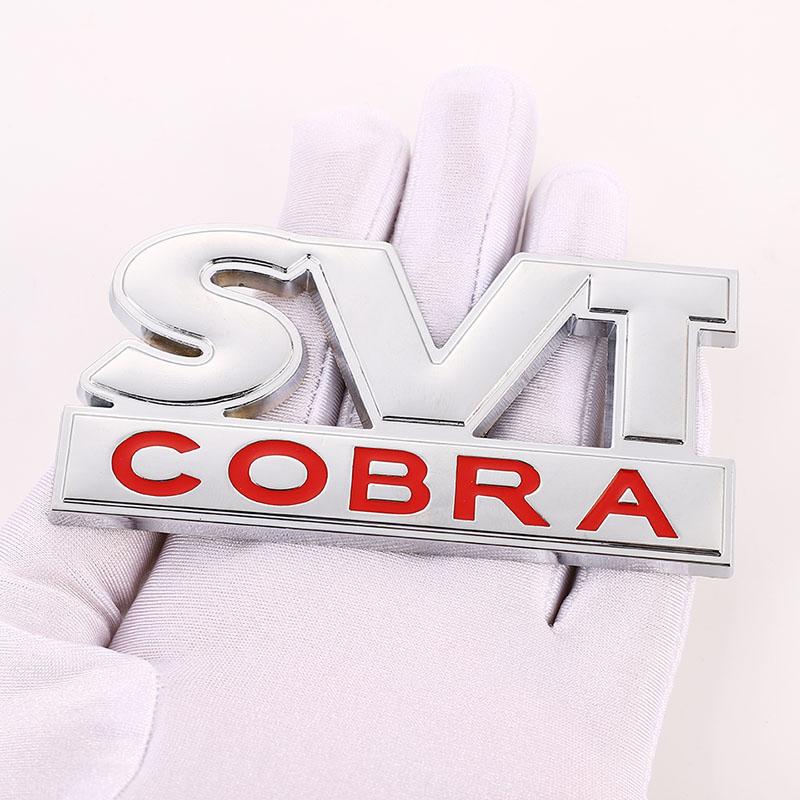 Car Sticker SVT COBRA Emblem Badge Rear Trunk Decal Front Hood Grille for Mustang Shelby SVT Cobra F150 F250 F350 GT Fiesta