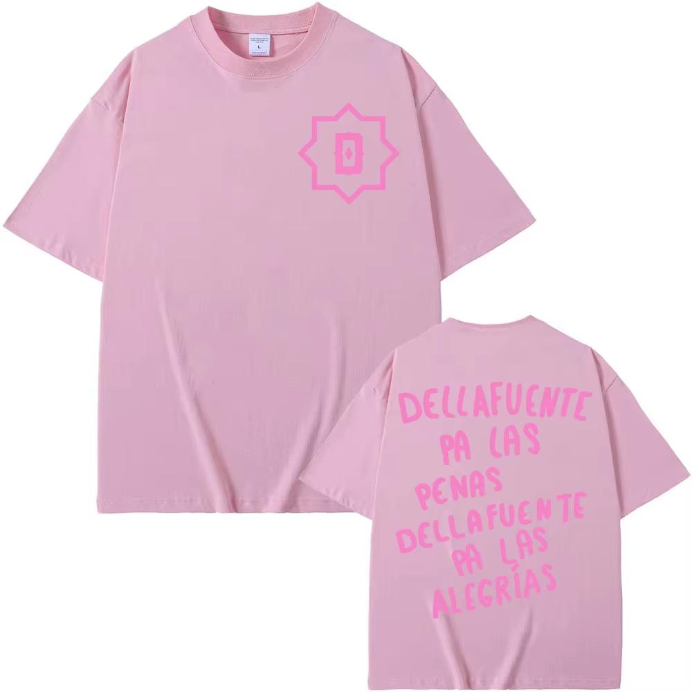Rapper Dellafuente Pa Las Penas Dellafuente Pa Las Alegrías Print T Shirts Men Women Vintage Casual pure Cotton Tshirt
