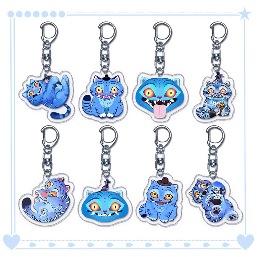 Cartoon Anime Movie Transparent Acrylic Keychain Pendant, Exquisite Gift Hanging Accessories For Backpacks