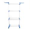 3-Tier Floor-Standing Folding Clothes & Towel Drying Rack with Multifunctional Storage