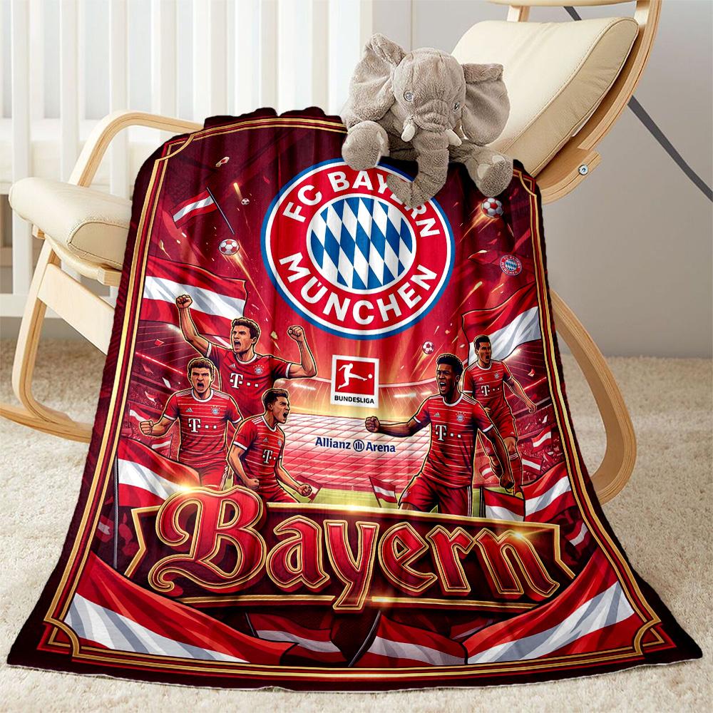 Bayern Munich Fan Gear Customize Your Name Blanket Throw Customizable Blanket Durable Comfort Perfect for Bedding Bed Picnics Livingroom